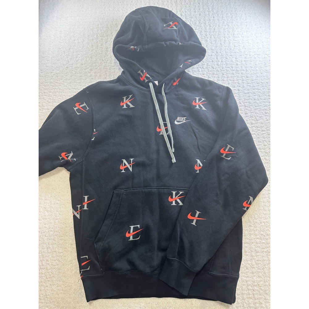 Nike Sportswear Club All Over Print Hoodie Mens Small
